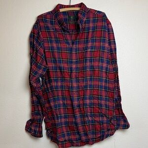 Club Room Red and Blue Plaid Casual Shirt